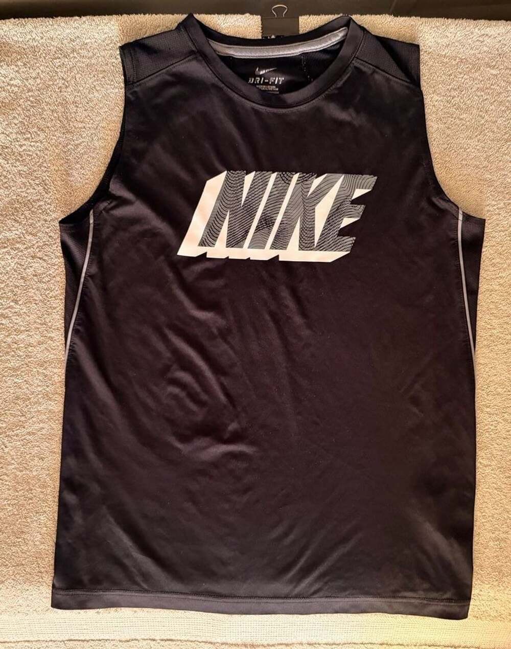 Nike Dri-FIT Black Graphic Muscle Tank Top